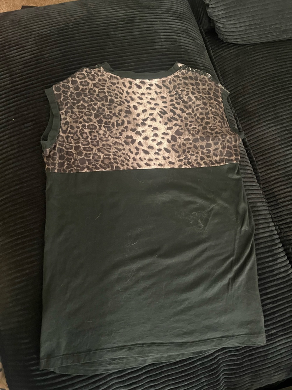 AllSaints Black and Pink Tiger Print Tee - Picture 3 of 5